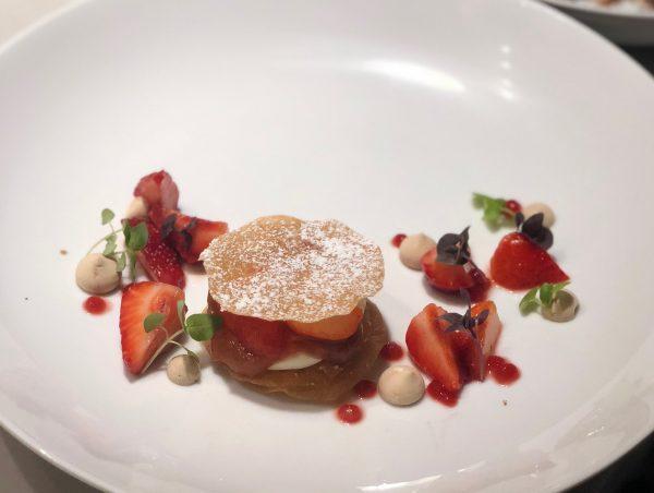 Strawberry and rhubarb "mille feuille" from Persimmon. (Rob Counts/The Epoch Times)