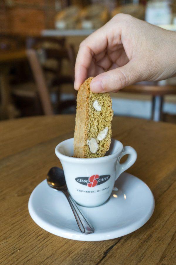 As an afternoon snack, cantucci are perfect with a cup of espresso. As dessert, they're traditionally dipped in a glass of vin santo. (Crystal Shi/The Epoch Times)