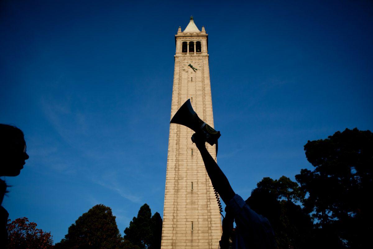 University of California, Berkeley, students march through campus as part of an "open university" strike in solidarity with the Occupy Wall Street movement in Berkeley, California, on Nov. 15, 2011. (Max Whittaker/Getty Images)