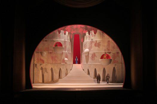 The model of a set for “Samson et Dalila” by Alexander Dodge. (Ken Howard/The Metropolitan Opera)