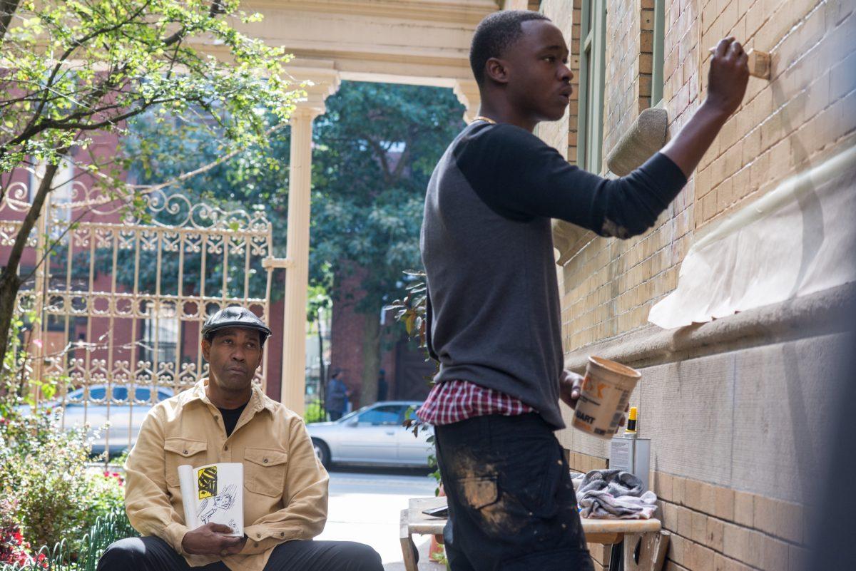 Robert McCall (Denzel Washington, L) and Miles (Ashton Sanders) in Columbia Pictures' "The Equalizer 2." (Glen Wilson/CTMG, Inc./Sony Pictures Entertainment, Inc.)