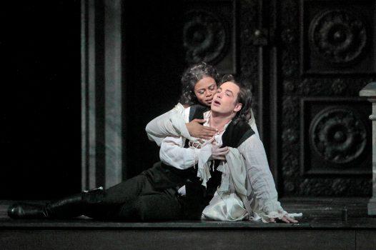 Stephen Costello as Roméo and Pretty Yende as Juliette in The Metropolitan Opera's 2016-2017 production of 'Roméo et Juliette." There are fewer operas in which the hero dies rather than the heroine; here the lovers both die.  (Ken Howard/Metropolitan Opera)