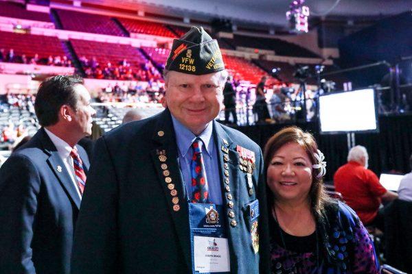 Vietnam veteran Joseph Bragg and his wife attend the 119th annual Veterans of Foreign Wars Conference in Kansas City, Mo., on July 24, 2018. (Charlotte Cuthbertson/The Epoch Times)