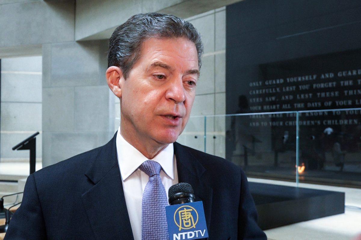 Sam Brownback, the U.S. ambassador-at-large for international religious freedom, at the U.S. Holocaust Memorial Museum, at the beginning of a week of activities to advance international religious freedom, in Washington on July 23, 2018. (Wu Wei/NTD)