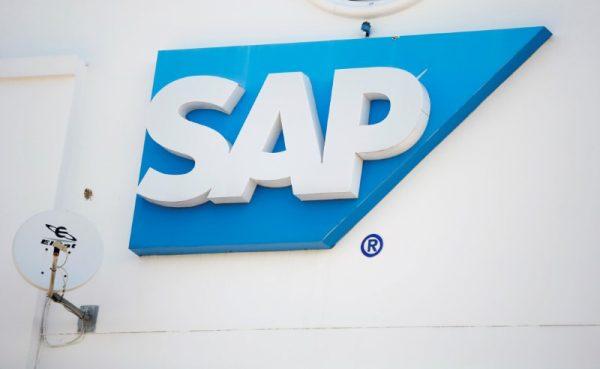 SAP logo is seen at SAP company offices in Woodmead, Johannesburg, South Africa, March 26, 2018. (Reuters/Siphiwe Sibeko)