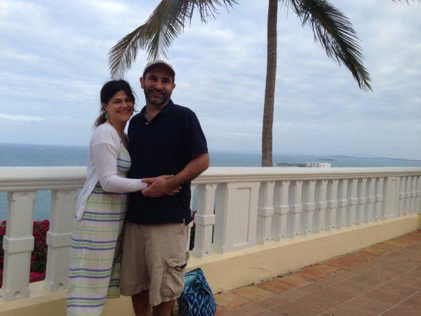 Stern (L) with her husband Michael Stern (R) in Puerto Rico. (Courtesy of Mia Russo Stern)