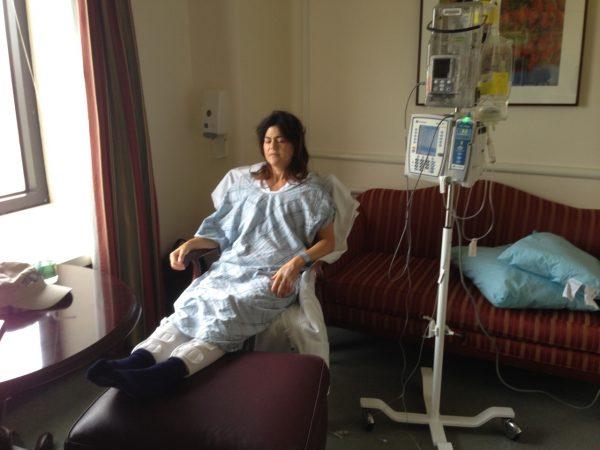 Mia Russo Stern recovering from her double mastectomy surgery. (Courtesy of Mia Russo Stern)