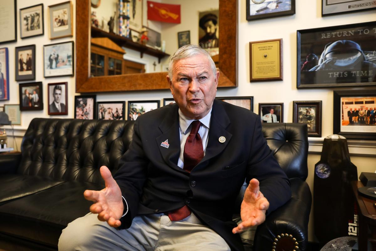 Rep. Dana Rohrabacher (R-Calif.) in his office in the Rayburn House Office Building in Washington on July 26, 2018. (Samira Bouaou/The Epoch Times)