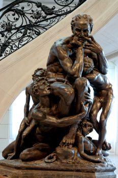 “Ugolino and his sons,” 1861, by Jean-Baptiste Carpeaux. This statue shows the fate of the historical Ugolino, who, with his offspring, was gradually starved to death in punishment for betrayal. (Public Domain)