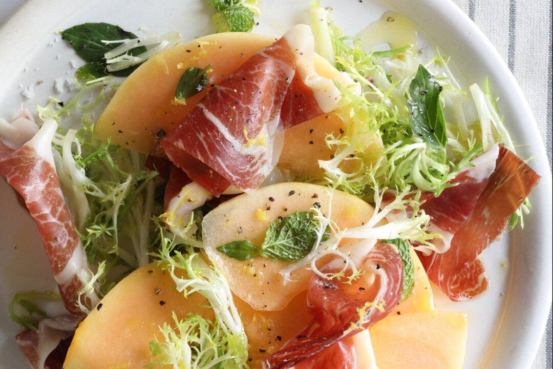 Melón con Jamón: Melon with Iberian Ham and Fresh Herbs