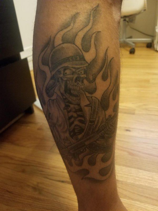 A tattoo shared by some deputies stationed in Compton, Calif. (The Sweeney Firm)
