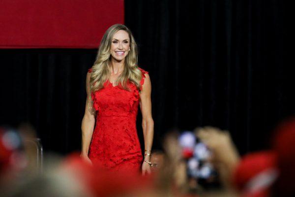 Lara Trump speaks at President Donald Trump's Make America Great Again rally in Tampa, Fla., on July 31, 2018. (Charlotte Cuthbertson/The Epoch Times)