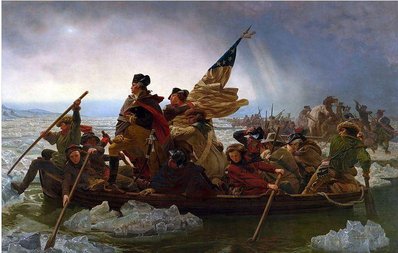 “Washington Crossing the Delaware” was painted in 1851 German-American artist Emanuel Leutze. (Public Domain)