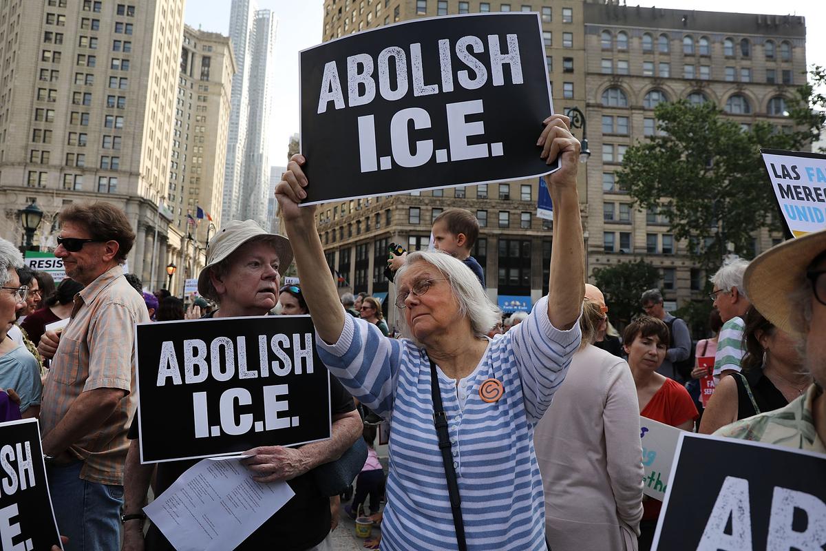 A demonstration at the Federal Building in Lower Manhattan against the Trump administration's immigration policies on June 1, 2018. (Spencer Platt/Getty Images)