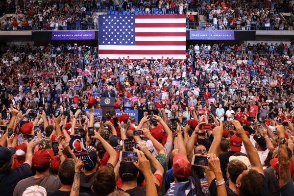 The audience at a Make America Great Again rally in Wilkes-Barre, Penn., on Aug. 2, 2018. (Samira Bouaou/Epoch Times)
