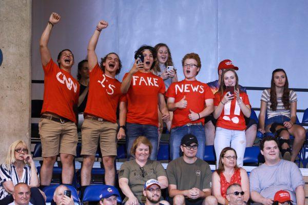 Audience members at President Donald Trump’s Make America Great Again rally in Wilkes-Barre, Penn., on Aug. 2, 2018. (Samira Bouaou/Epoch Times)