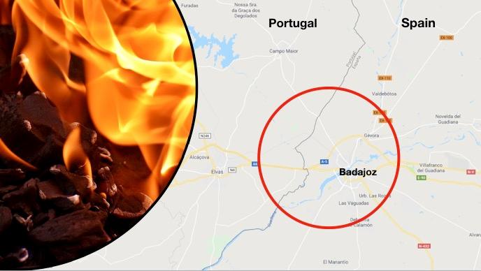 Firefighters Battle Blaze on Spain-Portugal Border