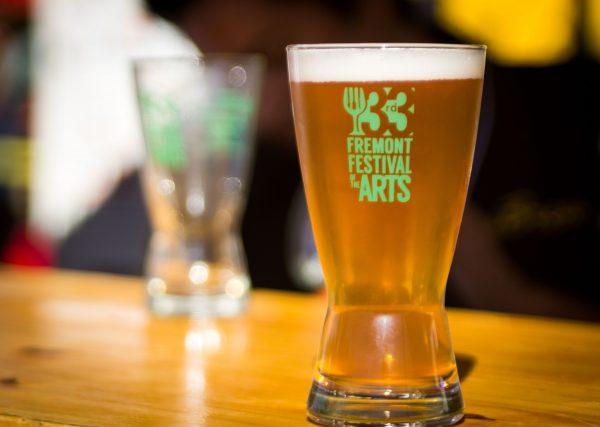 Beer in a Fremont Festival of the Arts-branded cup in 2016 (Courtesy of Fremont Chamber of Commerce media kit).