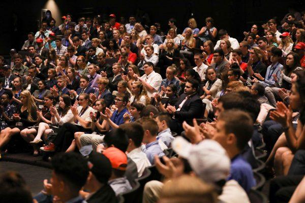 The audience at the High School Leadership Summit, a Turning Point USA event, in Washington on July 26, 2018. (Samira Bouaou/The Epoch Times)