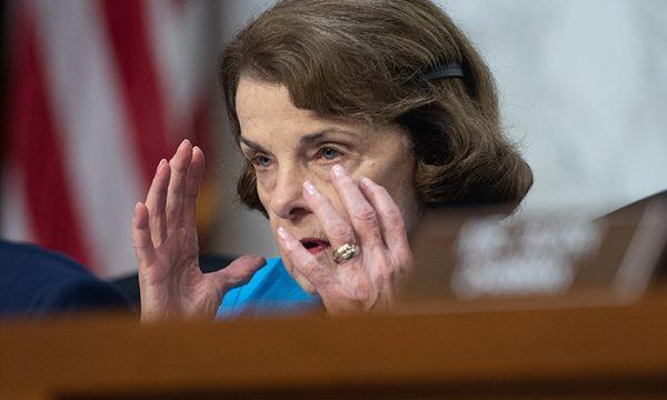 U.S. Sen. Dianne Feinstein (D-Calif.) speaks during a Senate Intelligence Committee confirmation hearing on Capitol Hill in Washington, on July 25, 2018. (Nicholas Kamm/AFP/Getty Images)