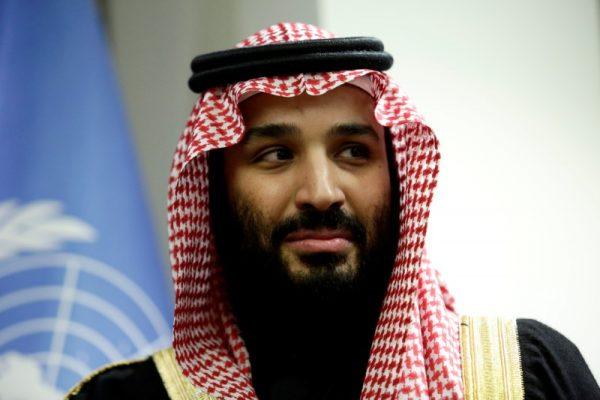 Saudi Arabia's Crown Prince Mohammed bin Salman Al Saud is seen during a meeting with U.N Secretary-General Antonio Guterres at the United Nations headquarters in the Manhattan borough of New York City, New York, U.S. March 27, 2018. (Reuters/Amir Levy)