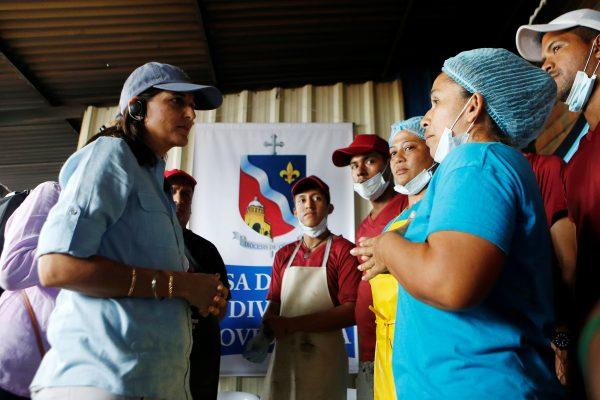 U.S. Ambassador to the United Nations Nikki Haley visits a shelter for Venezuelan migrants in Cucuta, Colombia August 8, 2018. (Reuters/Luisa Gonzalez)