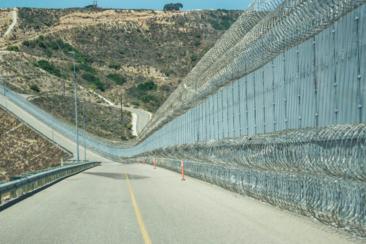 The secondary fence of the U.S.-Mexico border is near an area popularly known as "Smuggler's Gulch," in San Diego on July 12, 2017. (Joshua Philipp/The Epoch Times)