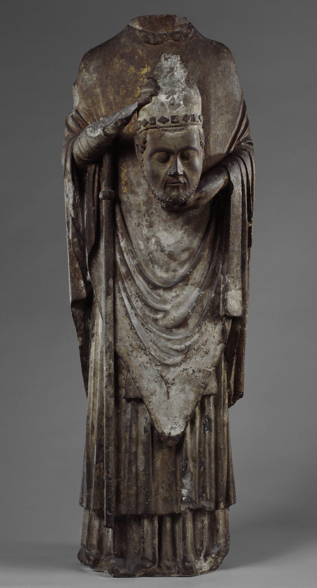 “St. Firmin Holding His Head,” Amiens, France, circa 1225-75. Limestone and pigment. The Metropolitan Museum of Art. (The Metropolitan Museum of Art/Art Resource, NY)