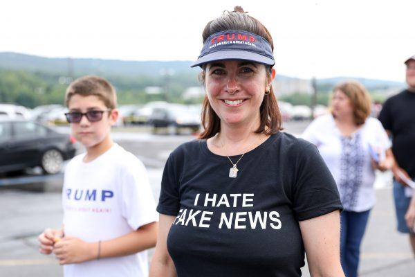Catrina Albo before Trump's Make America Great Again rally in Wilkes-Barre, Penn., on Aug. 2, 2018. (Samira Bouaou/The Epoch Times)