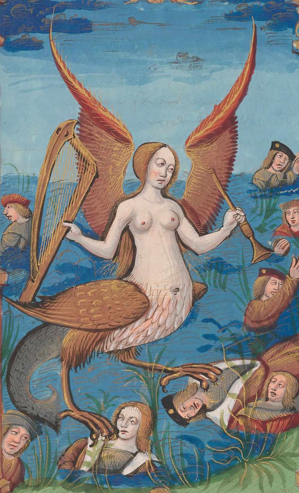 “Siren," from "Abus du Monde" ("The Abuses of the World"), Rouen, France, circa 1510. The Morgan Library & Museum. (Janny Chiu)