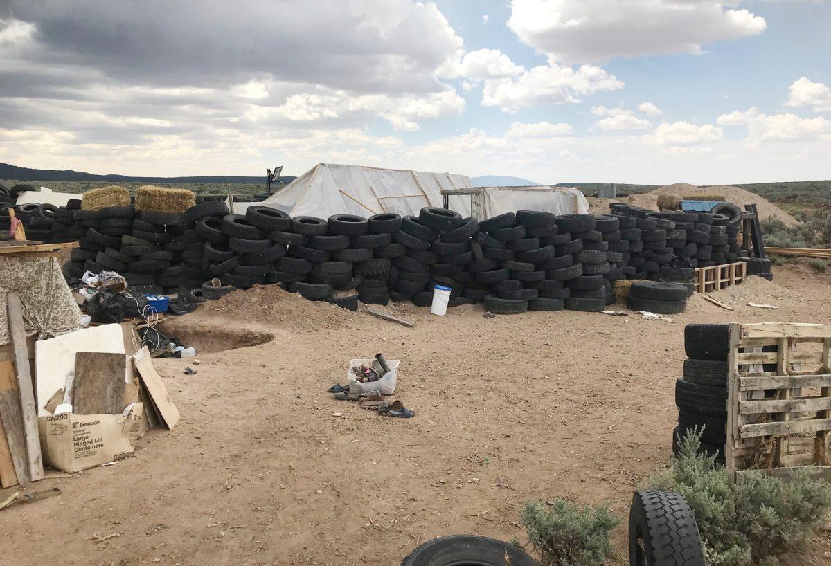 A view of the compound in rural New Mexico where 11 children were taken in protective custody after a raid by authorities near Amalia, New Mexico, Aug. 10, 2018. (Andrew Hay/Reuters)