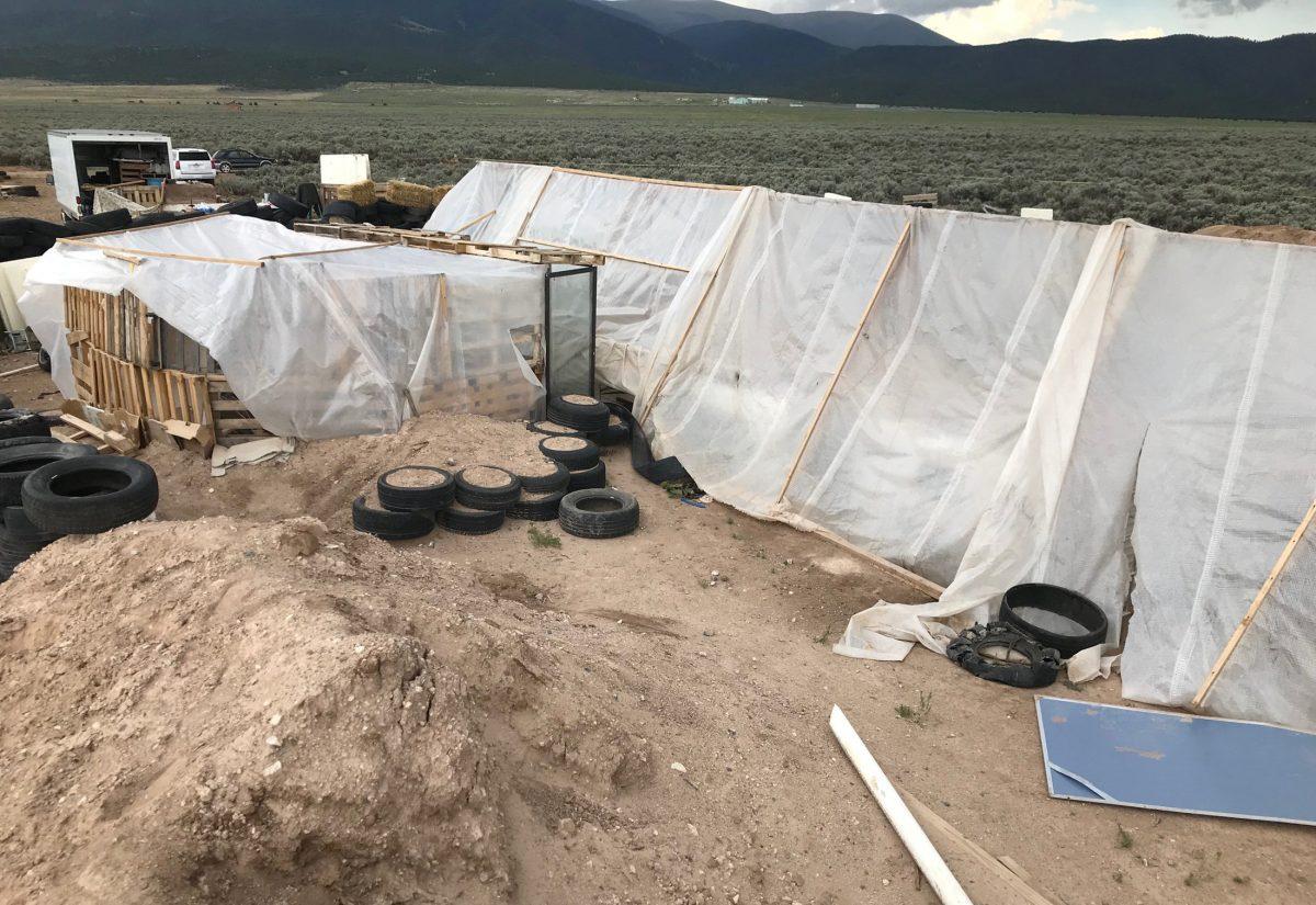 A view of the compound near Amalia, N.M., on Aug. 10, 2018, where 11 children were taken in protective custody after a raid by authorities. (REUTERS/Andrew Hay)