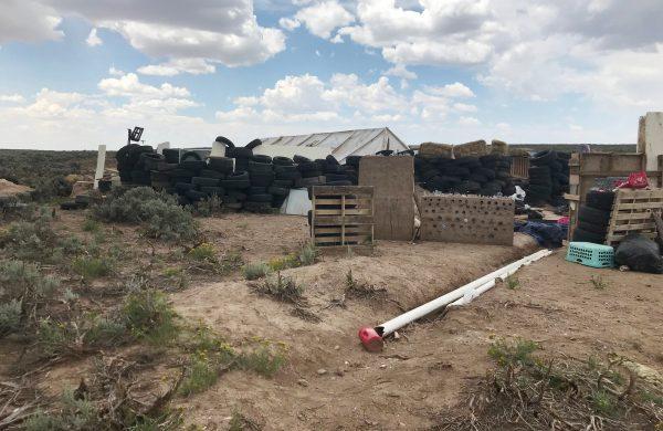 A view of the compound where 11 children were taken into protective custody after a raid by authorities near Amalia, N.M., on Aug. 10, 2018. (Reuters/Andrew Hay)