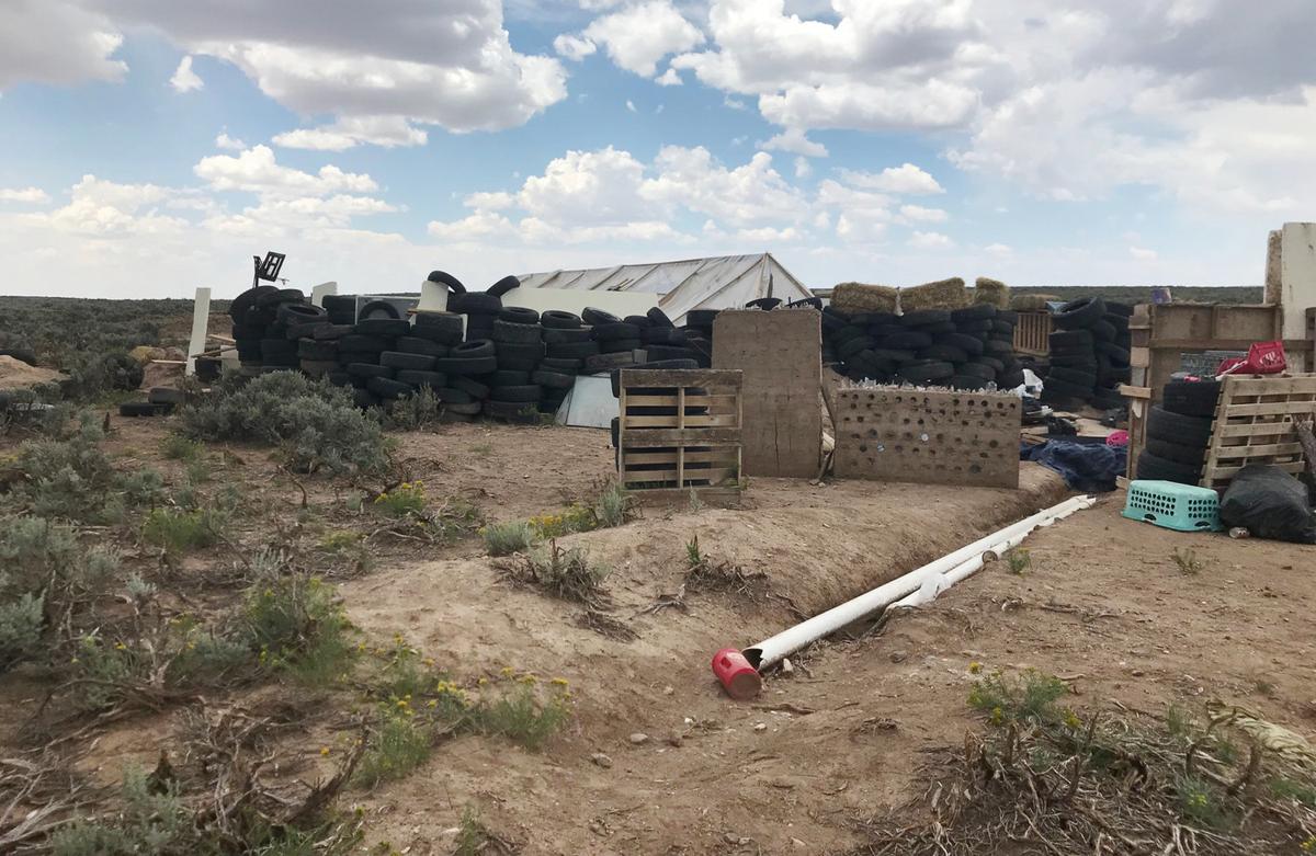A view of the compound where 11 children were taken in protective custody after a raid by authorities near Amalia, N.M., on Aug. 10, 2018. (Reuters/Andrew Hay)