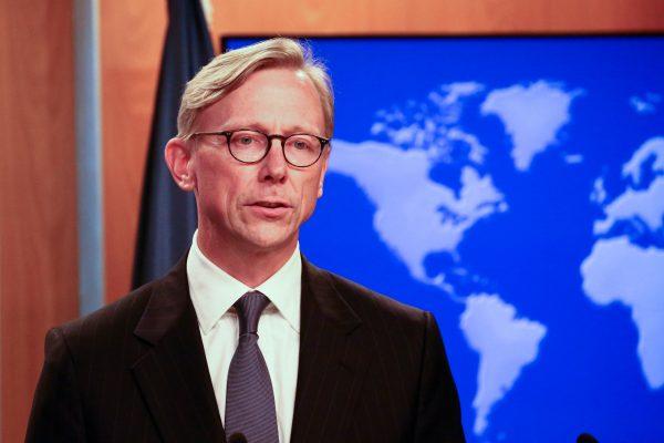 Special Representative for Iran Brian Hook speaks at a press briefing at the State Department in Washington, on Aug. 16, 2018. (Charlotte Cuthbertson/The Epoch Times)