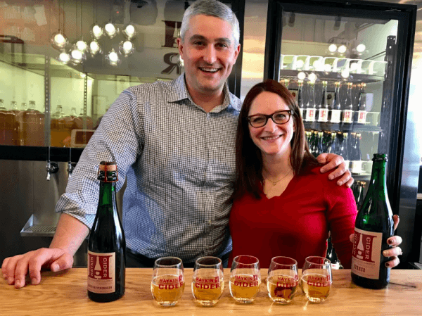 Daniel and Talia Haykin of Haykin Family Cider in Aurora, Colorado. (Sara Schiffer)