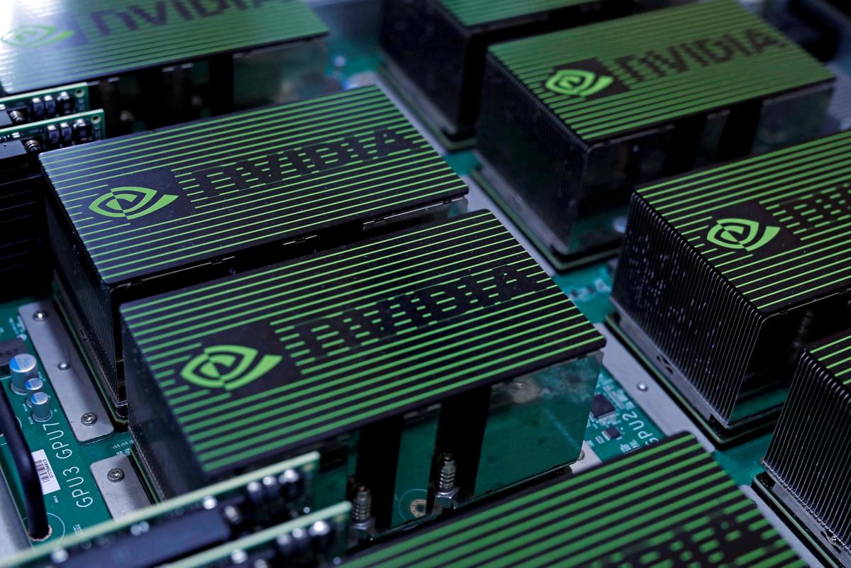 The logo of Nvidia Corporation is seen during the annual Computex computer exhibition in Taipei, Taiwan May 30, 2017. (Reuters/Tyrone Siu)