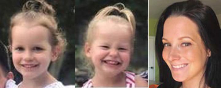 This photo combo of images provided by The Colorado Bureau of Investigation shows, from left, Bella Watts, Celeste Watts and Shanann Watts. (The Colorado Bureau of Investigation via AP)