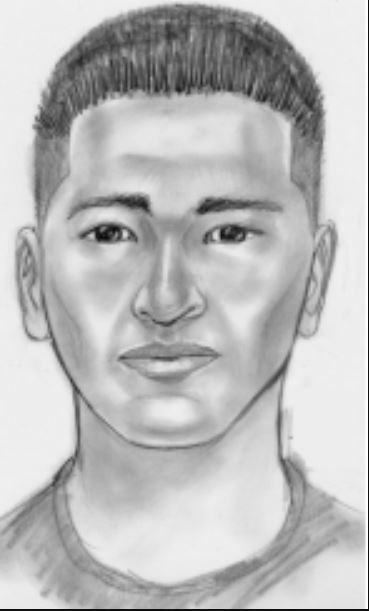 A forensic sketch of Peicheng Shen, who allegedly kidnapped Liao in July 2018. (FBI)