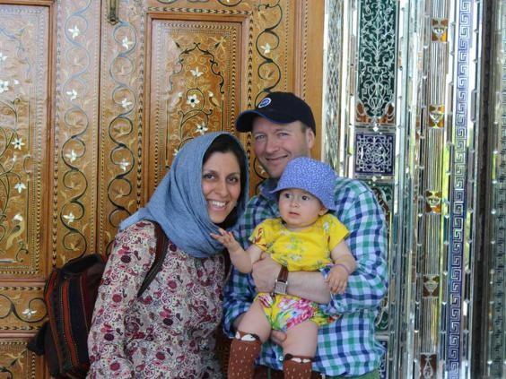 Iranian-British aid worker Nazanin Zaghari-Ratcliffe with her husband Richard Ratcliffe and her daughter Gabriella in an undated photograph handed out by her family. (Ratcliffe Family Handout via Reuters)