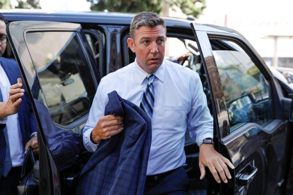Congressman Duncan Hunter (R-CA) arrives for his arraignment at federal court in San Diego, California, on Aug. 23, 2018. (Mike Blake/Reuters)