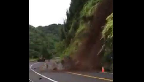 Video Shows Looming Boulder Crashing Onto Hawaii Road Following Hurricane