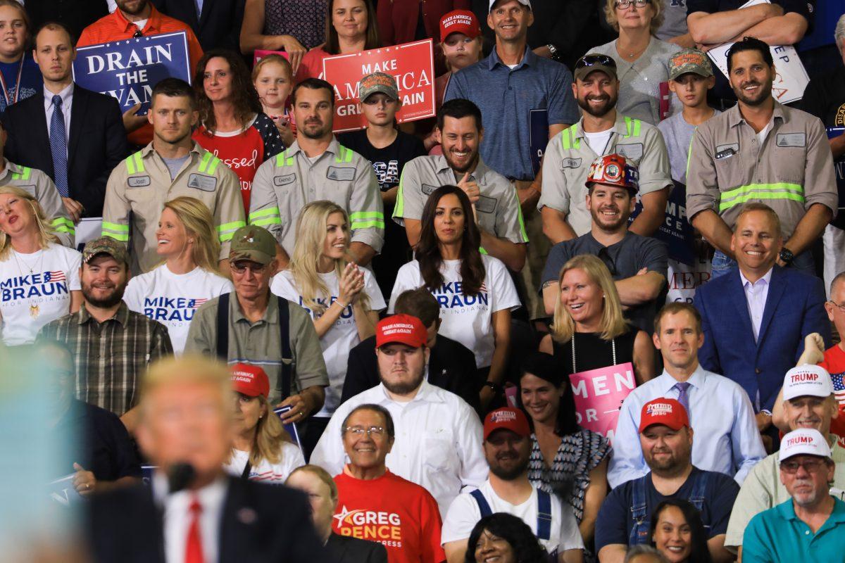 Make America Great Again rally in Evansville, Ind., on Aug. 30, 2018. (Charlotte Cuthbertson/The Epoch Times)