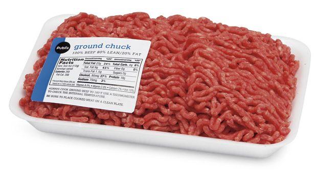 Publix is recalling ground chuck sold at stores in 24 Florida counties. (Courtesy of Publix)