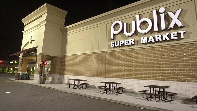 This Publix Super Market in Norcross, Georgia, prepares to open for business Feb. 8, 2002. (Erik S. Lesser/Getty Images)