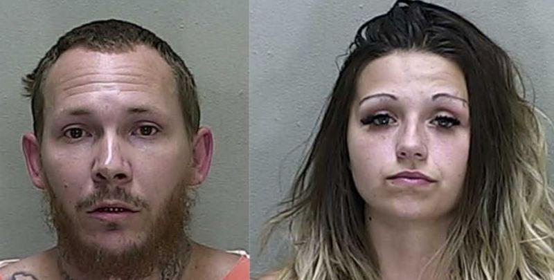 William Parrish Jr. (left) and McKenzee Dobbs (right) are accused of selling drugs out of a drive-thru window in Ocala, Florida. (Marion County Sheriff’s Office)