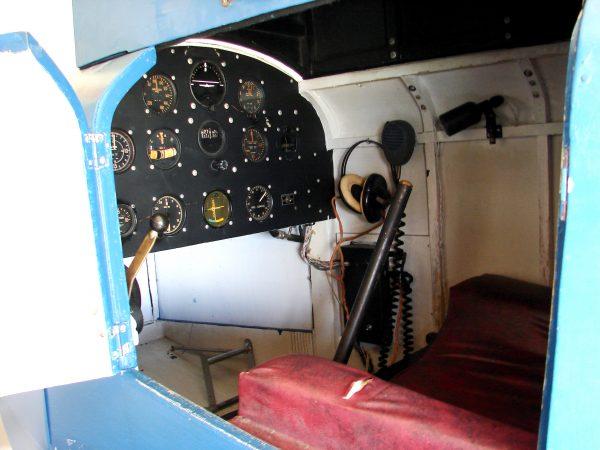 The interior of the Link Trainer. (John M. Smith)
