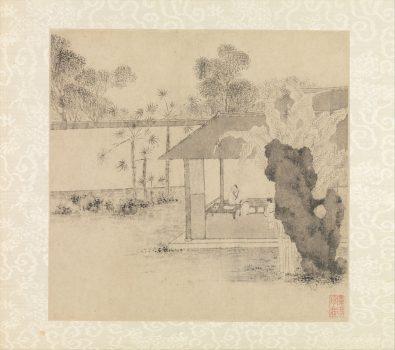 An album leaf and poem in “Garden of the Inept Administrator,” 1551, by Wen Zhengming, Ming Dynasty (1368–1644). Gift of Douglas Dillon, 1979. In 1527, the famed Wen Zhengming was given a studio in the Garden of the Inept Administrator. At the age of 81, he painted this album with eight views of the garden, which successfully combines the “three perfections” of Chinese art: poetry, calligraphy, and painting. (The Metropolitan Museum of Art)