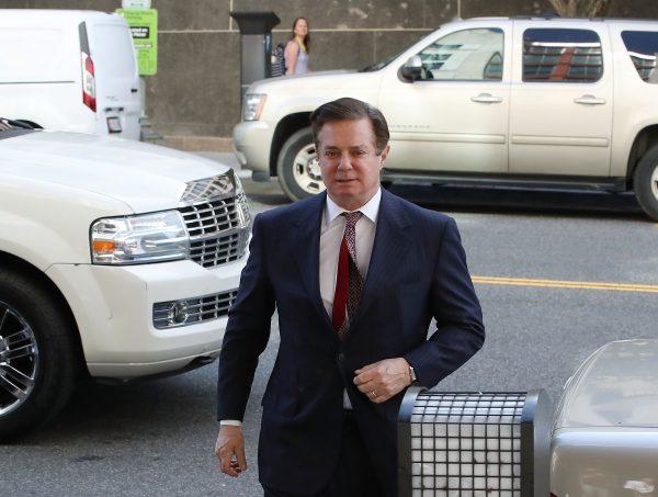 Paul Manafort, former campaign manager for Donald Trump, arrives at the E. Barrett Prettyman U.S. Courthouse for a hearing on June 15, 2018 in Washington. (Mark Wilson/Getty Images)