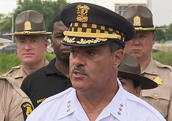 Chicago Police First Deputy Superintendent Anthony Riccio explains what the police did at the anti-violence protest march in Chicago on Sept. 3, 2018. (Screenshot/Fox)